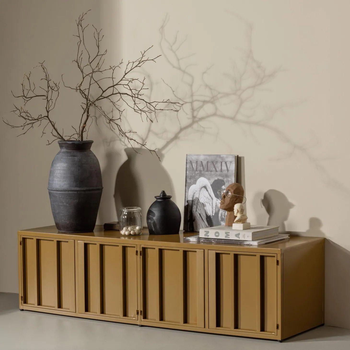 level-tv-meubel-metaal-honingg-pNLvZNVH-2.webp Fashion WOOOD Level Tv Meubel Metaal 44x160 Cm Honinggeel