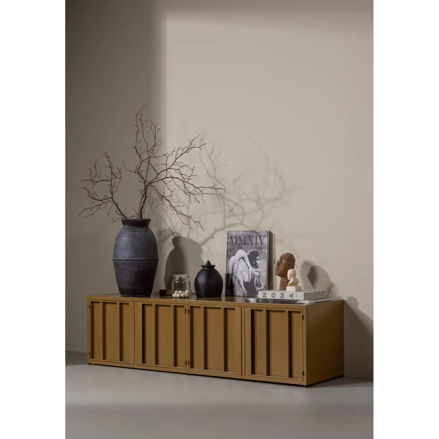 level-tv-meubel-metaal-honingg-pNLvZNVH-3.webp Fashion WOOOD Level Tv Meubel Metaal 44x160 Cm Honinggeel