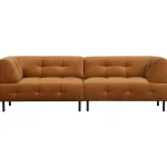 Hot WOOOD Lloyd 4-zits Bank Velvet Kaneel