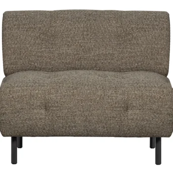 Fashion WOOOD Lloyd Fauteuil Grof Geweven Donkerbruin Melange