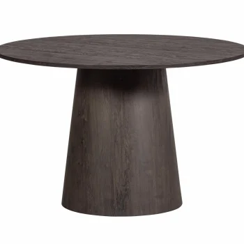 Best WOOOD Maan Eettafel Rond Mdf ø120 Cm Donkerbruin