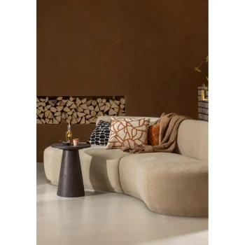 Clearance WOOOD Maan Salontafel Mdf Donkerbruin 50xø40 Cm