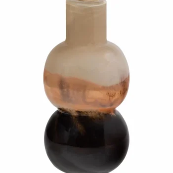 Clearance WOOOD Marjon Handgevormde Vaas Glas Bruin