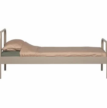 Outlet WOOOD Mata 1-persoons Bed Metaal Zand 90x200 Cm