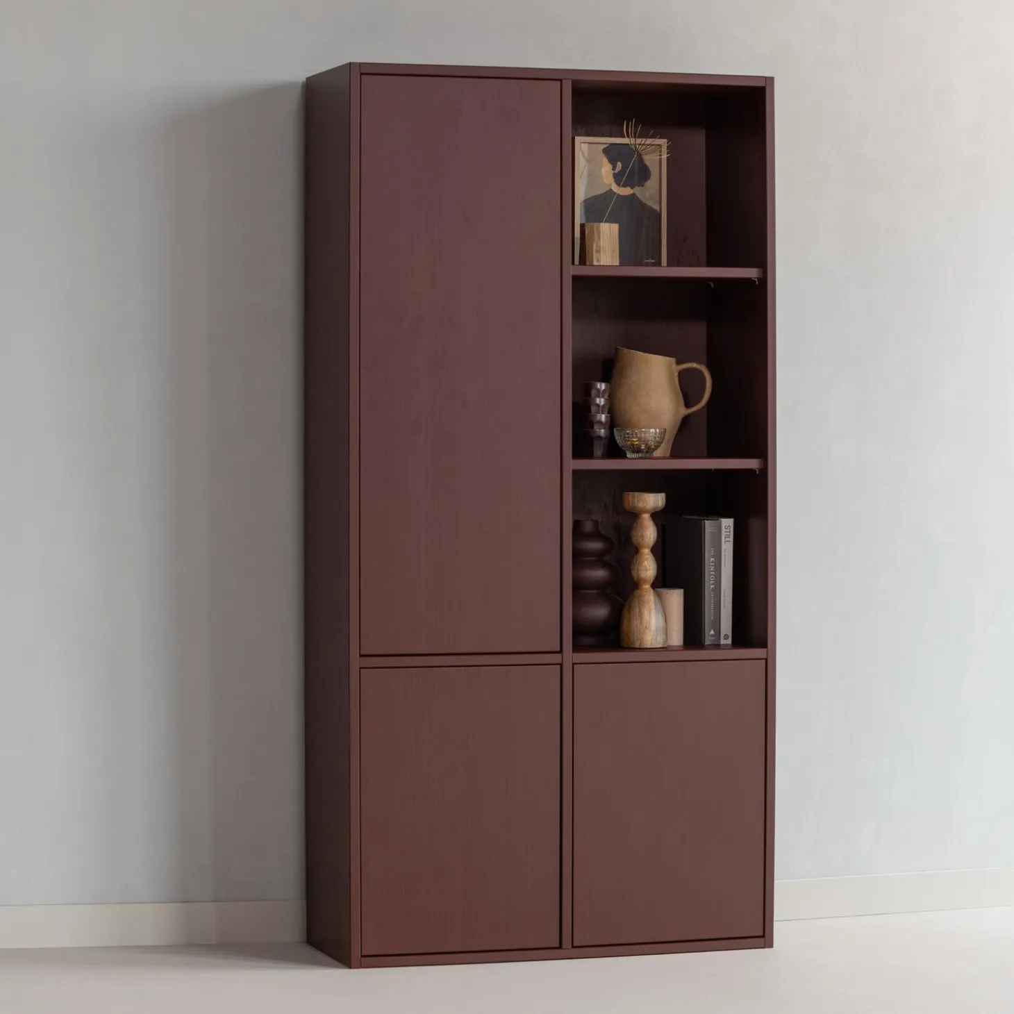 merel-opbergkast-grenen-bordea-YSapRUOx-2.webp Best WOOOD Merel Opbergkast Grenen Rood Bordeaux