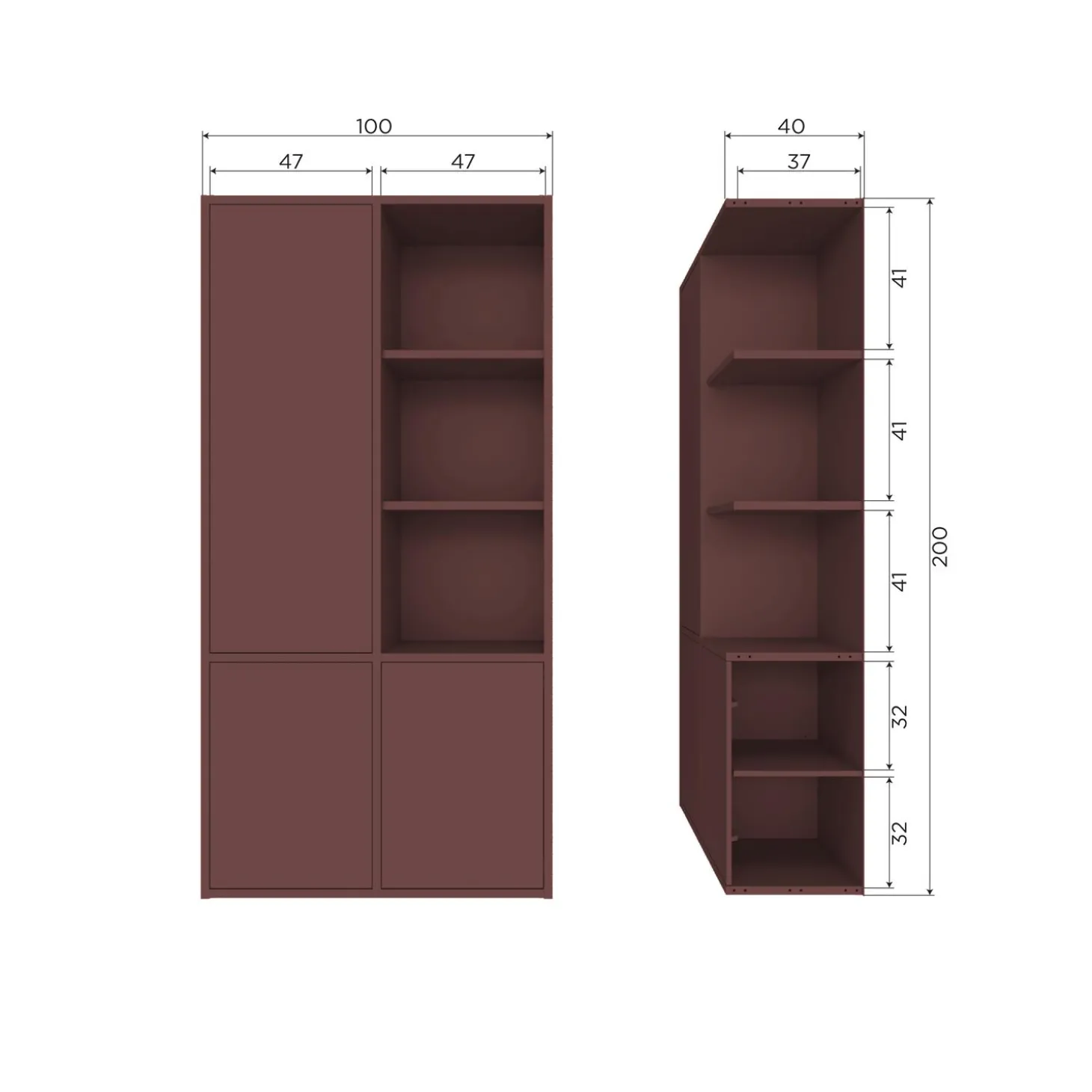 merel-opbergkast-grenen-bordea-YSapRUOx-8.webp Best WOOOD Merel Opbergkast Grenen Rood Bordeaux