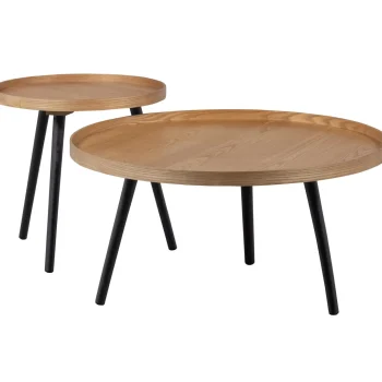 Clearance WOOOD Mesa Bijzettafel L Hout 34xø60 Naturel