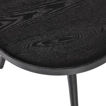 Discount WOOOD Mesa Bijzettafel M Hout 45xø45 Zwart