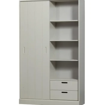 Outlet WOOOD Mila Schuifdeurkast Grenen Dust