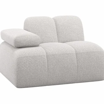 Hot WOOOD Mojo 1-zits Element Arm Links Bouclé Ecru Melange