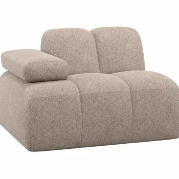 Fashion WOOOD Mojo 1-zits Element Arm Links Wollig Donkerzand Bruin