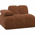 Discount WOOOD Mojo 1-zits Element Arm Links Wollig Roestbruin