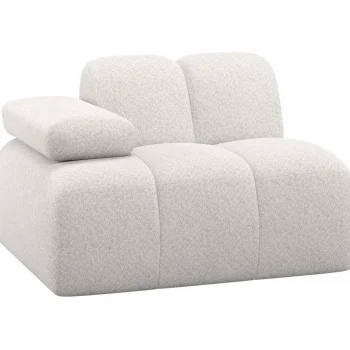 Online WOOOD Mojo 1-zits Element Arm Links Wollig Ecru