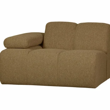 Fashion WOOOD Mojo 1-zits Element Arm Links Bouclé Geel/bruin Melange