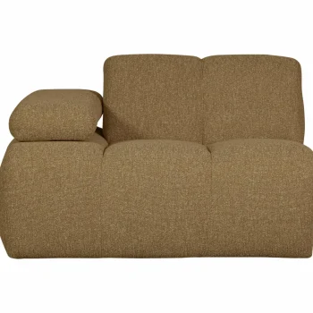 Fashion WOOOD Mojo 1-zits Element Arm Links Bouclé Geel/bruin Melange