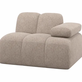 Clearance WOOOD Mojo 1-zits Element Arm Rechts Wollig Donkerzand