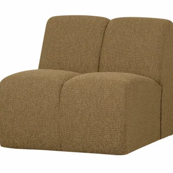 Outlet WOOOD Mojo 1-zits Element Bouclé Geel/bruin Melange