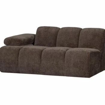 Outlet WOOOD Mojo 1,5-zits Element Arm Links Ribstof Bruin