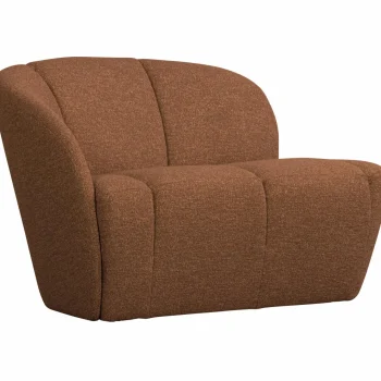 Hot WOOOD Mojo 2-zits Bankje Links Bouclé Roestbruin Melange