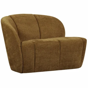 Best WOOOD Mojo 2-zits Bankje Links Ribstof Honinggeel