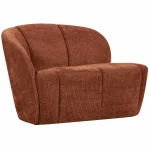 Fashion WOOOD Mojo 2-zits Bankje Links Ribstof Roestbruin