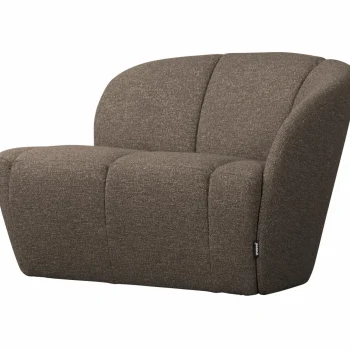 Fashion WOOOD Mojo 2-zits Bankje Rechts Bouclé Bruin Melange