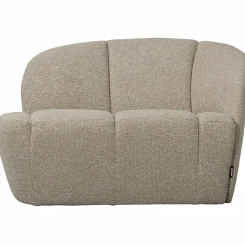 New WOOOD Mojo 2-zits Bankje Rechts Bouclé Beige Melange