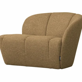 Clearance WOOOD Mojo 2-zits Bankje Rechts Bouclé Geel/bruin Melange