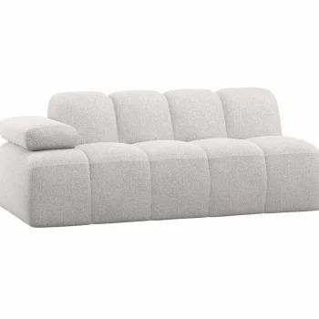 Best WOOOD Mojo 2-zits Element Arm Links Bouclé Ecru Melange