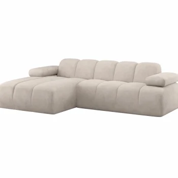 Best WOOOD Mojo Chaise Longue Bank Links Ribstof Ecru