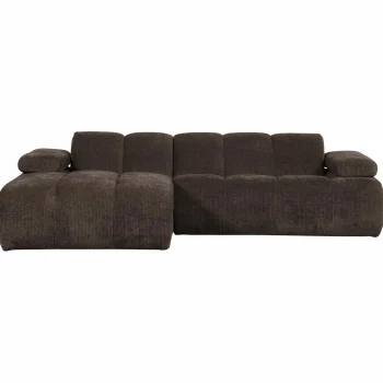 Clearance WOOOD Mojo Chaise Longue Bank Links Ribstof Bruin