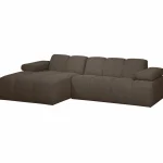 Outlet WOOOD Mojo Chaise Longue Bank Links Bouclé Bruin Melange