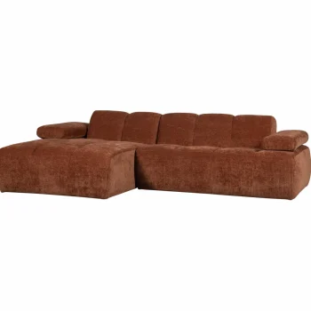 Sale WOOOD Mojo Chaise Longue Bank Links Ribstof Roestbruin