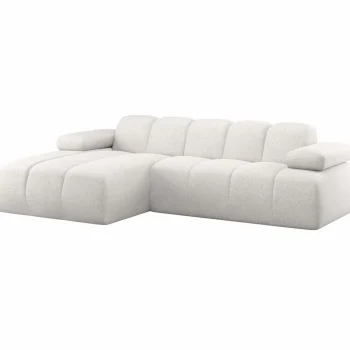 Fashion WOOOD Mojo Chaise Longue Bank Links Wollig Ecru