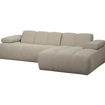 Hot WOOOD Mojo Chaise Longue Bank Rechts Bouclé Beige Melange