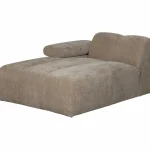 Online WOOOD Mojo Chaise Longue Element Links Ribstof Donkerzand
