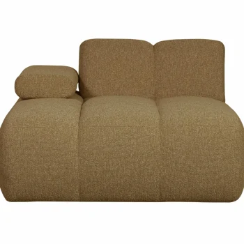 Online WOOOD Mojo Chaise Longue Element Links Bouclé Geel/bruin Melange
