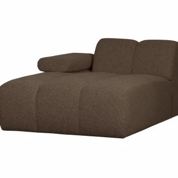 Fashion WOOOD Mojo Chaise Longue Element Links Bouclé Bruin Melange