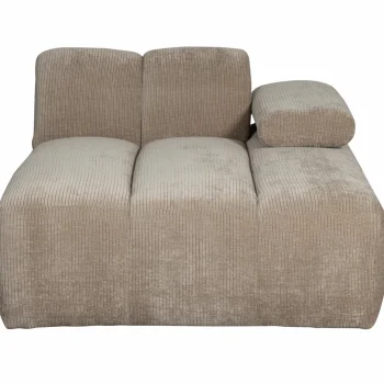 Sale WOOOD Mojo Chaise Longue Element Rechts Ribstof Donkerzand