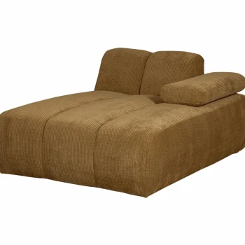 Outlet WOOOD Mojo Chaise Longue Element Rechts Ribstof Honinggeel