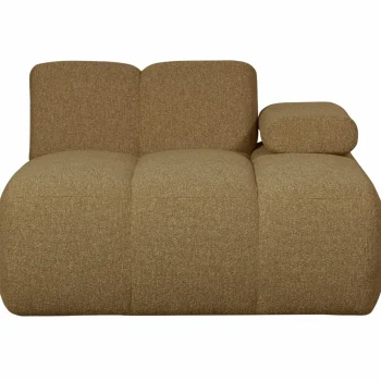 Outlet WOOOD Mojo Chaise Longue Element Rechts Bouclé Geel/bruin Melange