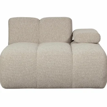 Clearance WOOOD Mojo Chaise Longue Element Rechts Bouclé Beige Melange