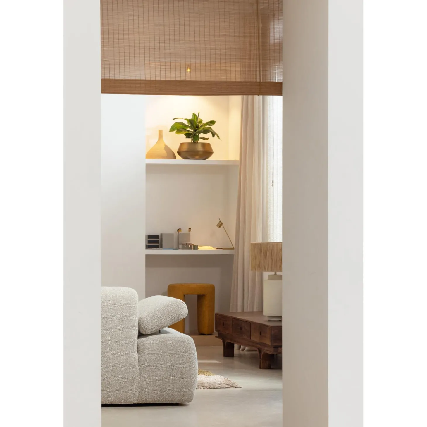 mojo-chaise-longue-element-rec-ygngprmF-2.webp Clearance WOOOD Mojo Chaise Longue Element Rechts Bouclé Beige Melange