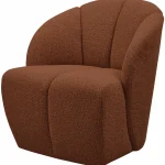 Fashion WOOOD Mojo Draaifauteuil Bouclé Roestbruin Melange