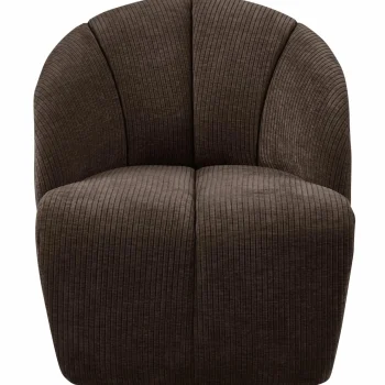 Fashion WOOOD Mojo Draaifauteuil Ribstof Bruin