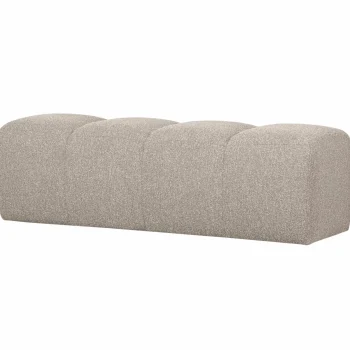 Outlet WOOOD Mojo Eetbankje 164 Cm Bouclé Beige Melange