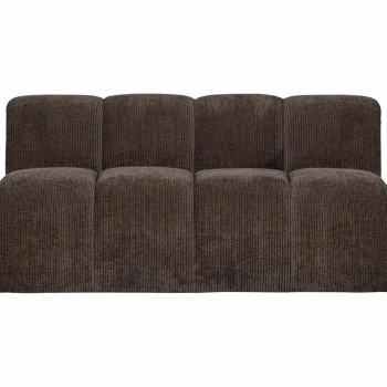 Discount WOOOD Mojo Eetbankje 164 Cm Met Rugleuning Ribstof Bruin