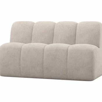 Outlet WOOOD Mojo Eetbankje 164 Cm Met Rugleuning Ribstof Ecru