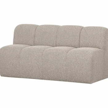 Outlet WOOOD Mojo Eetbankje 164 Cm Met Rugleuning Bouclé Beige Melange