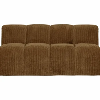 Outlet WOOOD Mojo Eetbankje 164 Cm Met Rugleuning Ribstof Honinggeel